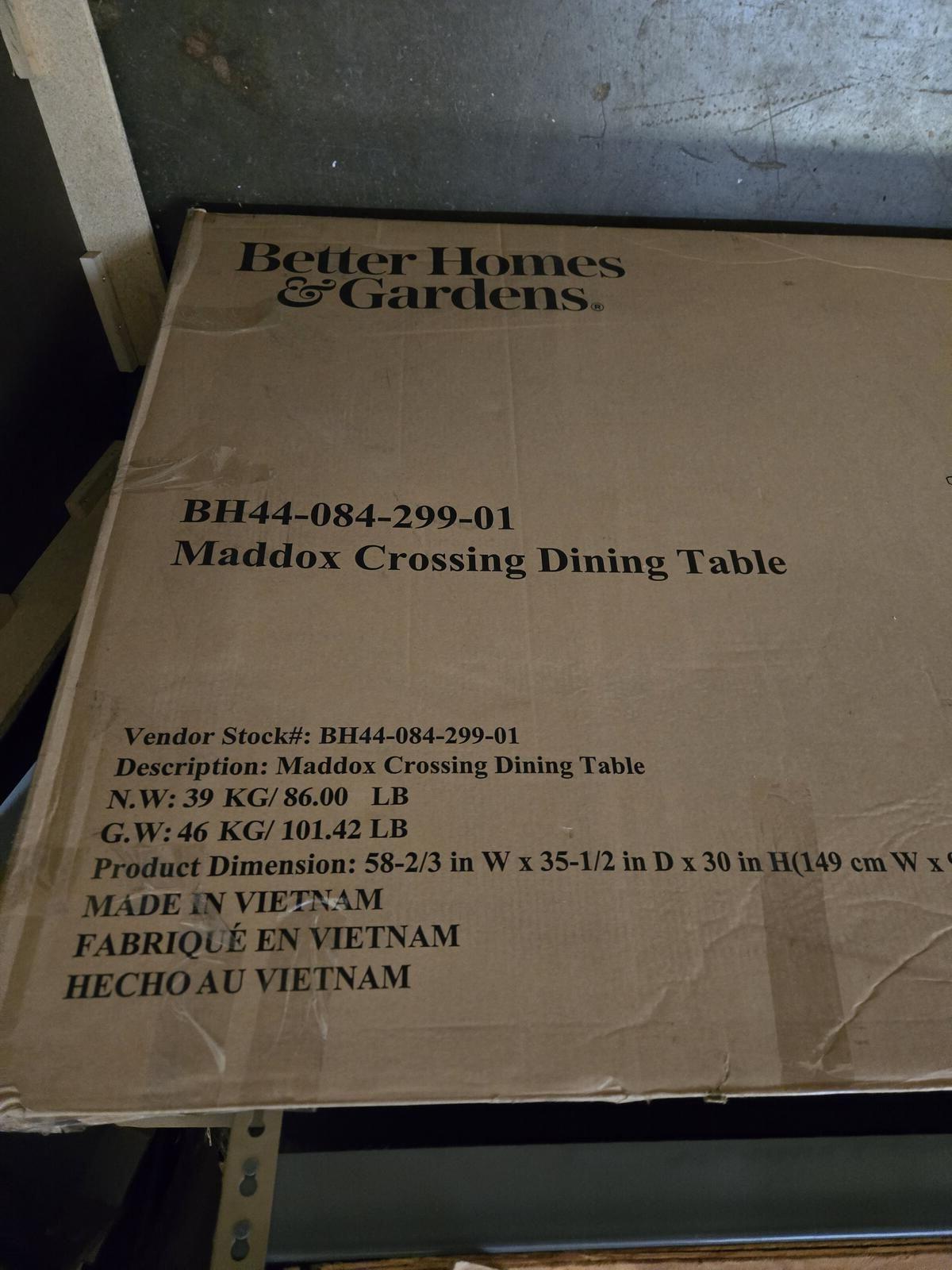 Better Homes and Gardens Maddox Crossing Dining Table, Brown - PDX Furnish