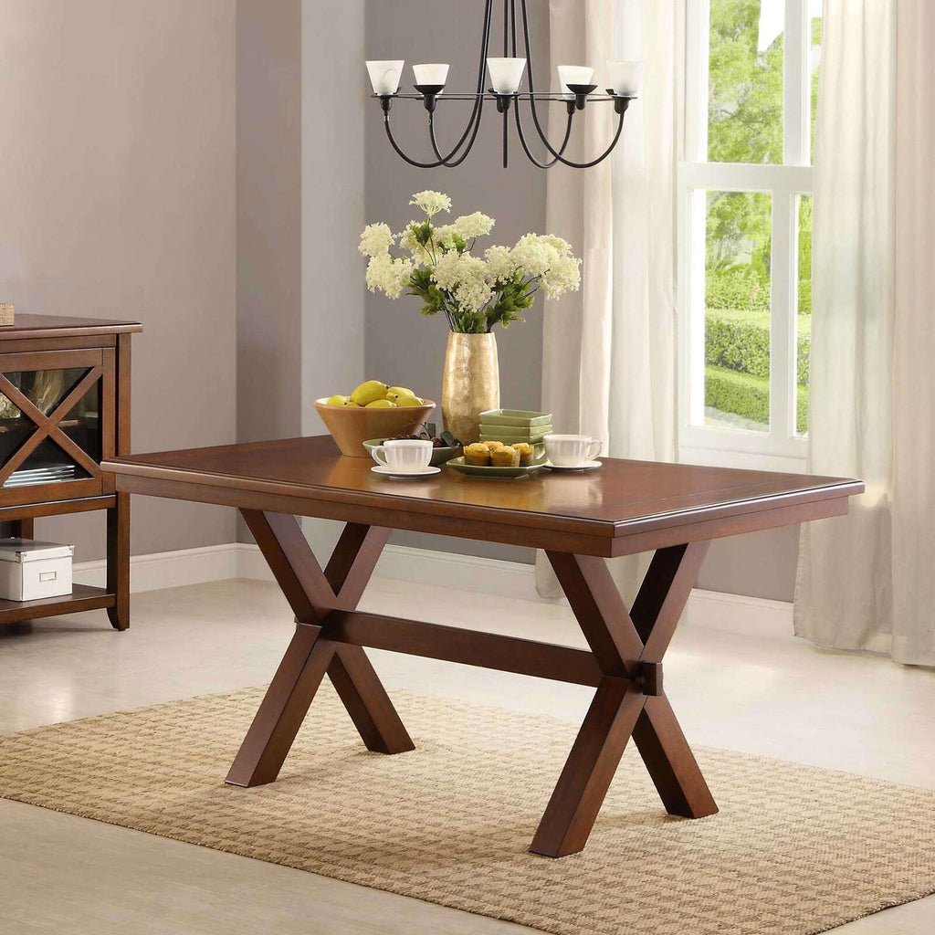 Better Homes and Gardens Maddox Crossing Dining Table, Brown - PDX Furnish