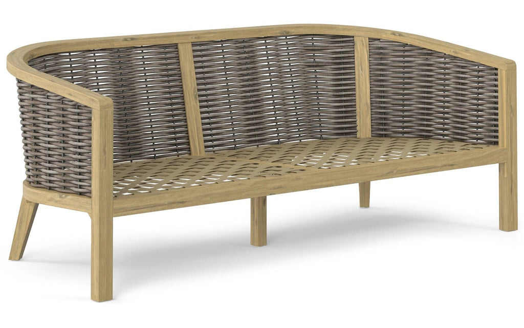 Simpli Home Parkside 70" Solid Acacia Wood Outdoor Patio Sofa – NIB (NEW)