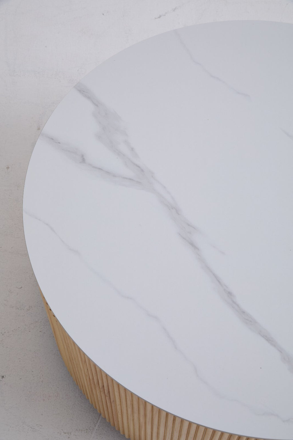 Scandi Round Sintered Stone Coffee Table, BRAND NEW!