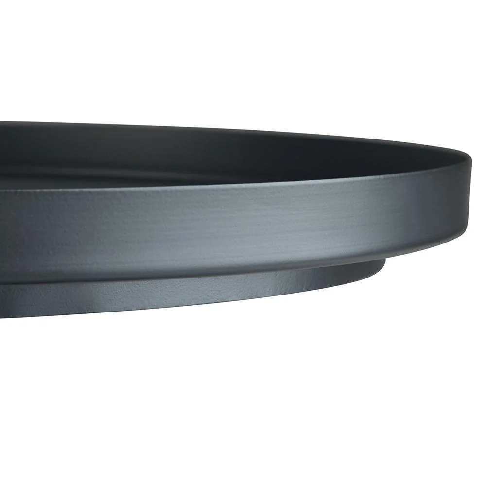 Simpli Home Monet 18" Round Metal C-Table Accent Side Table – Black NIB (NEW)