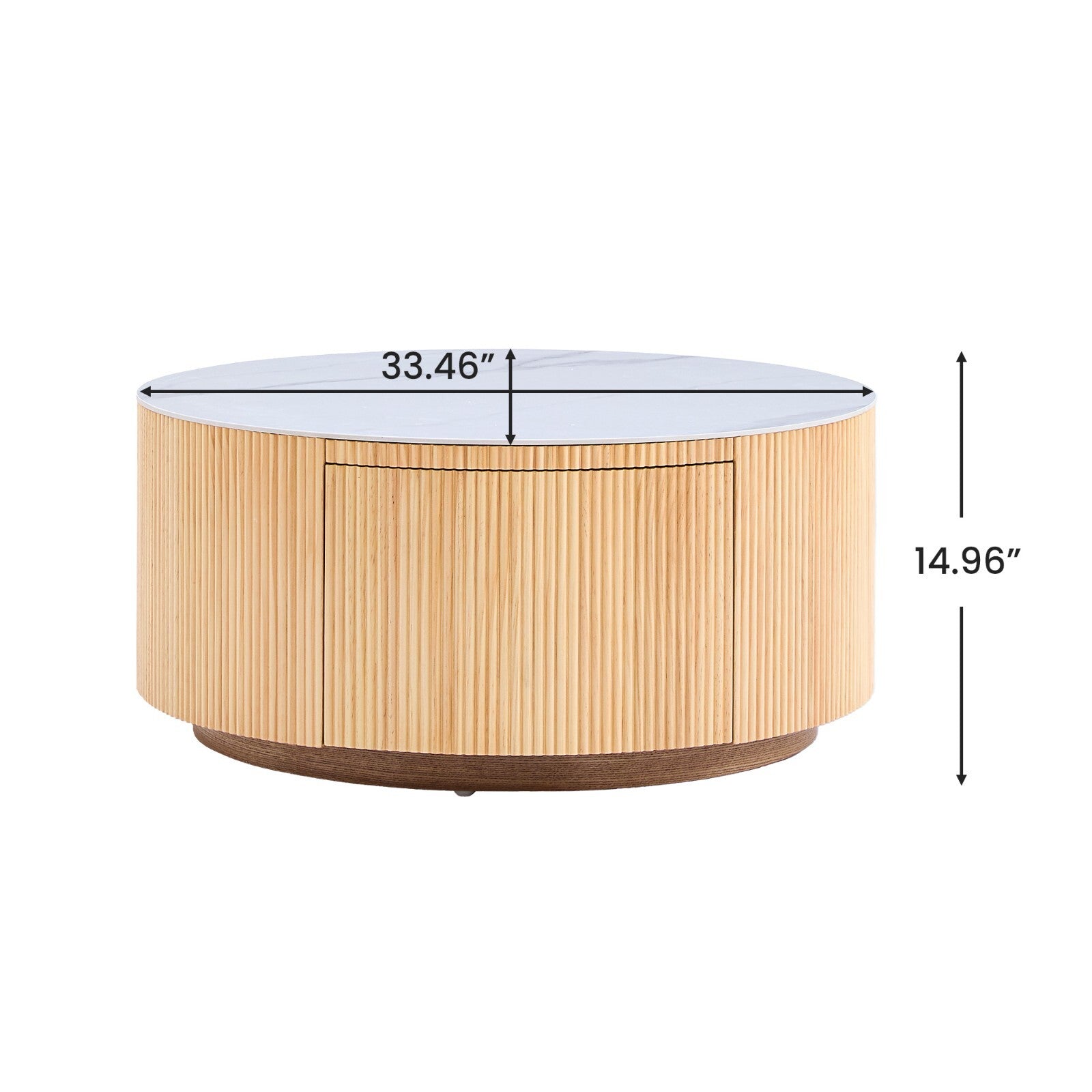 Scandi Round Sintered Stone Coffee Table, BRAND NEW!