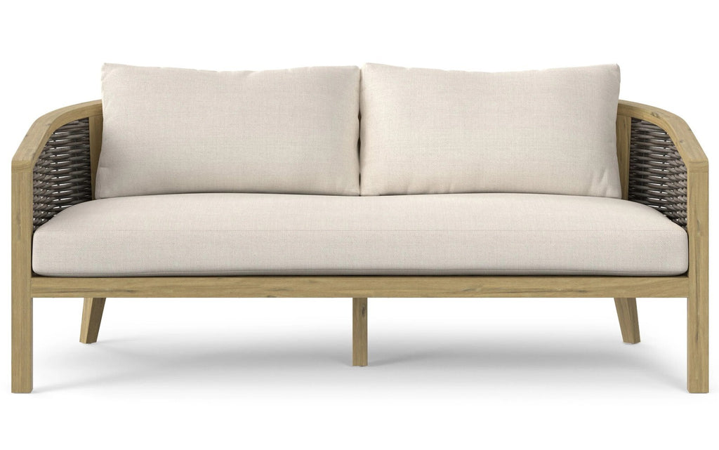 Simpli Home Parkside 70" Solid Acacia Wood Outdoor Patio Sofa – NIB (NEW)