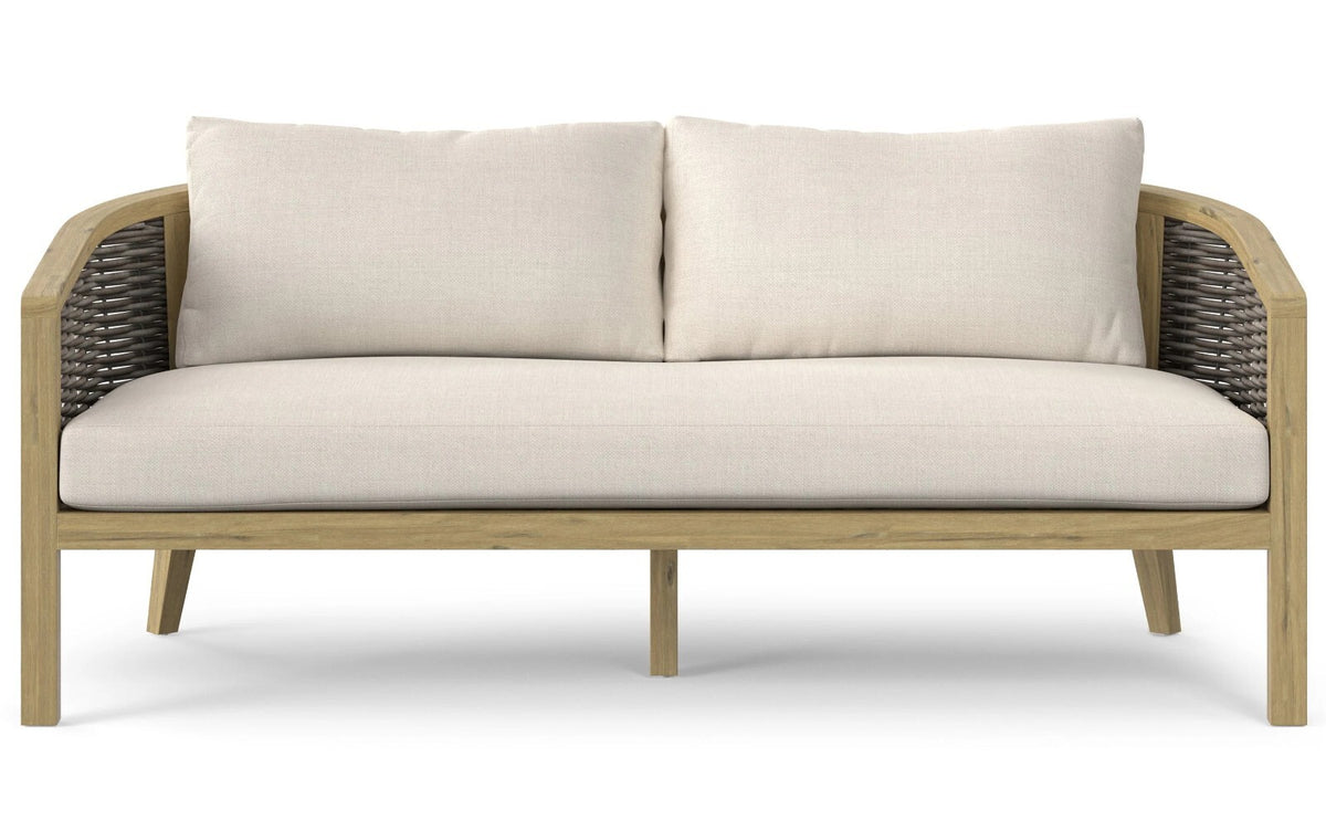 Simpli Home Parkside 70" Solid Acacia Wood Outdoor Patio Sofa – NIB (NEW)