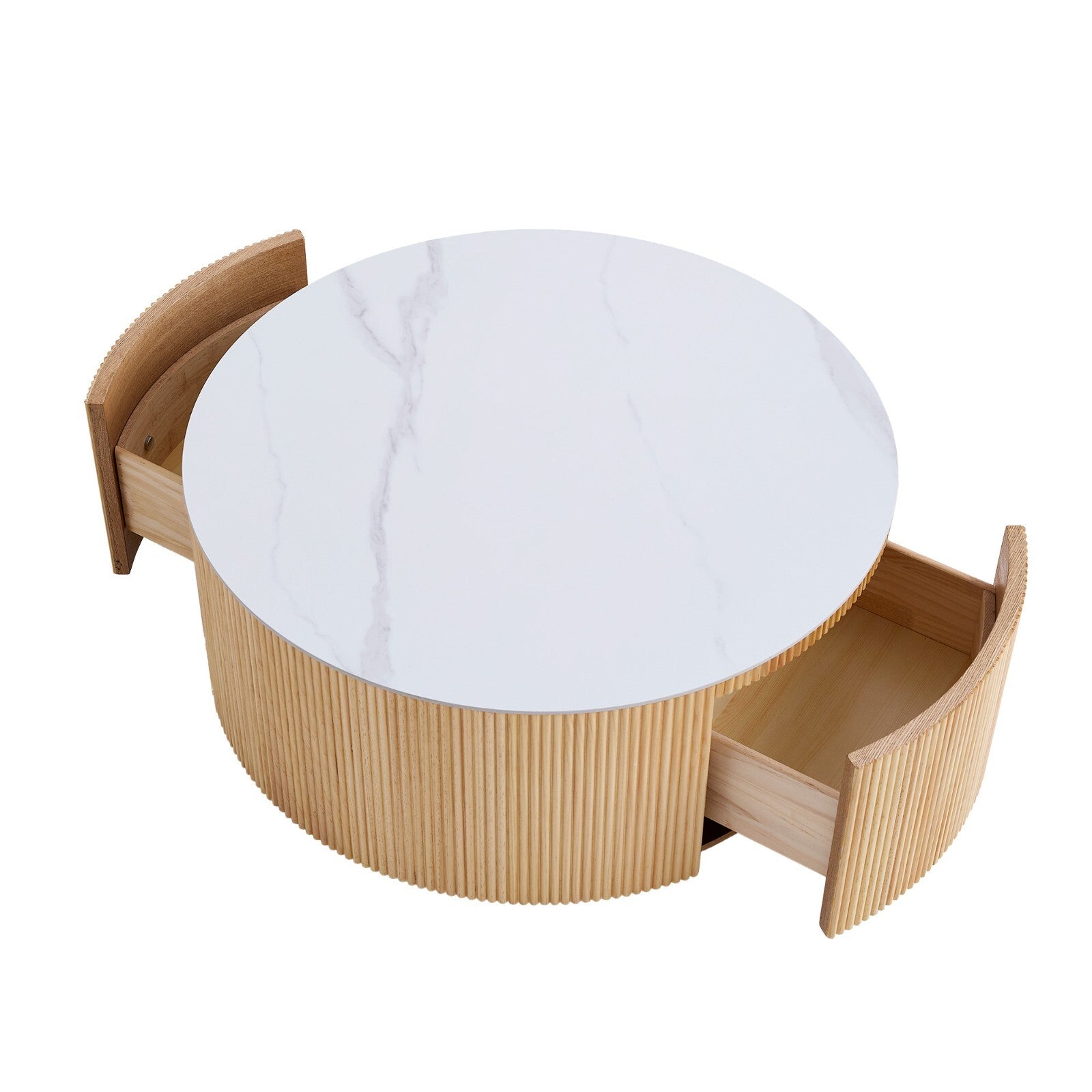 Scandi Round Sintered Stone Coffee Table, BRAND NEW!