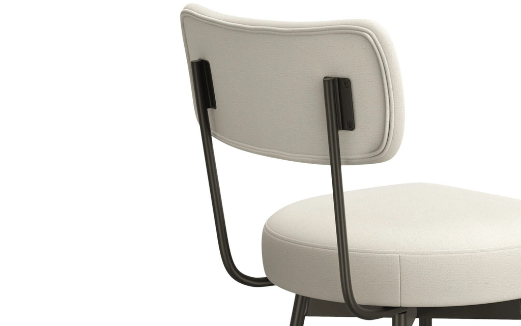 Simpli Home Giselle 29" Swivel Bar Stool Set of 2 – Light Grey/Black (NEW)