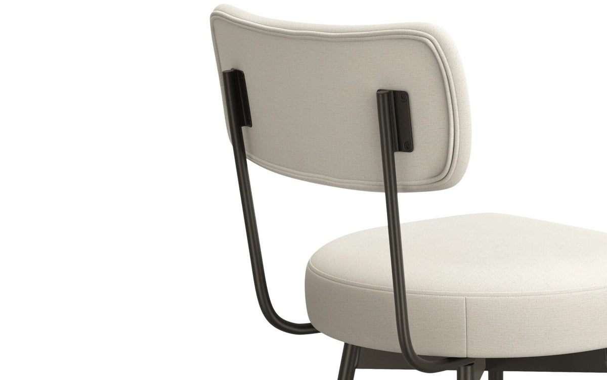 Simpli Home Giselle 29" Swivel Bar Stool Set of 2 – Light Grey/Black (NEW)