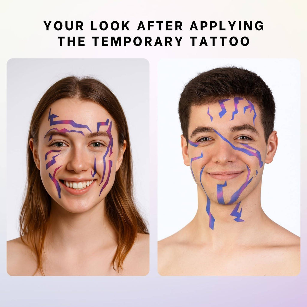 Face Tattoos for costumes and cosplay, FREE SHIPPING