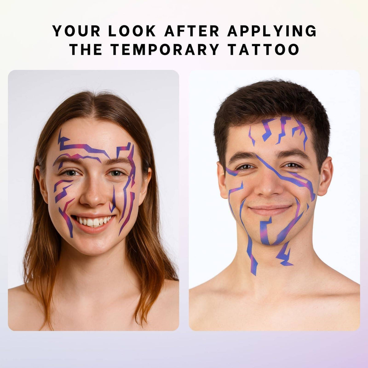 Face Tattoos for costumes and cosplay, FREE SHIPPING