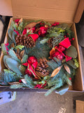 26" Deluxe Christmas Front Door Wreath – Pine, Magnolia & Ornaments (NEW)