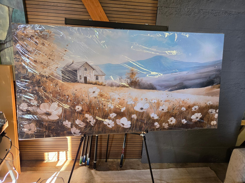 Farmhouse Canvas Art, 58 x 29, Brand New