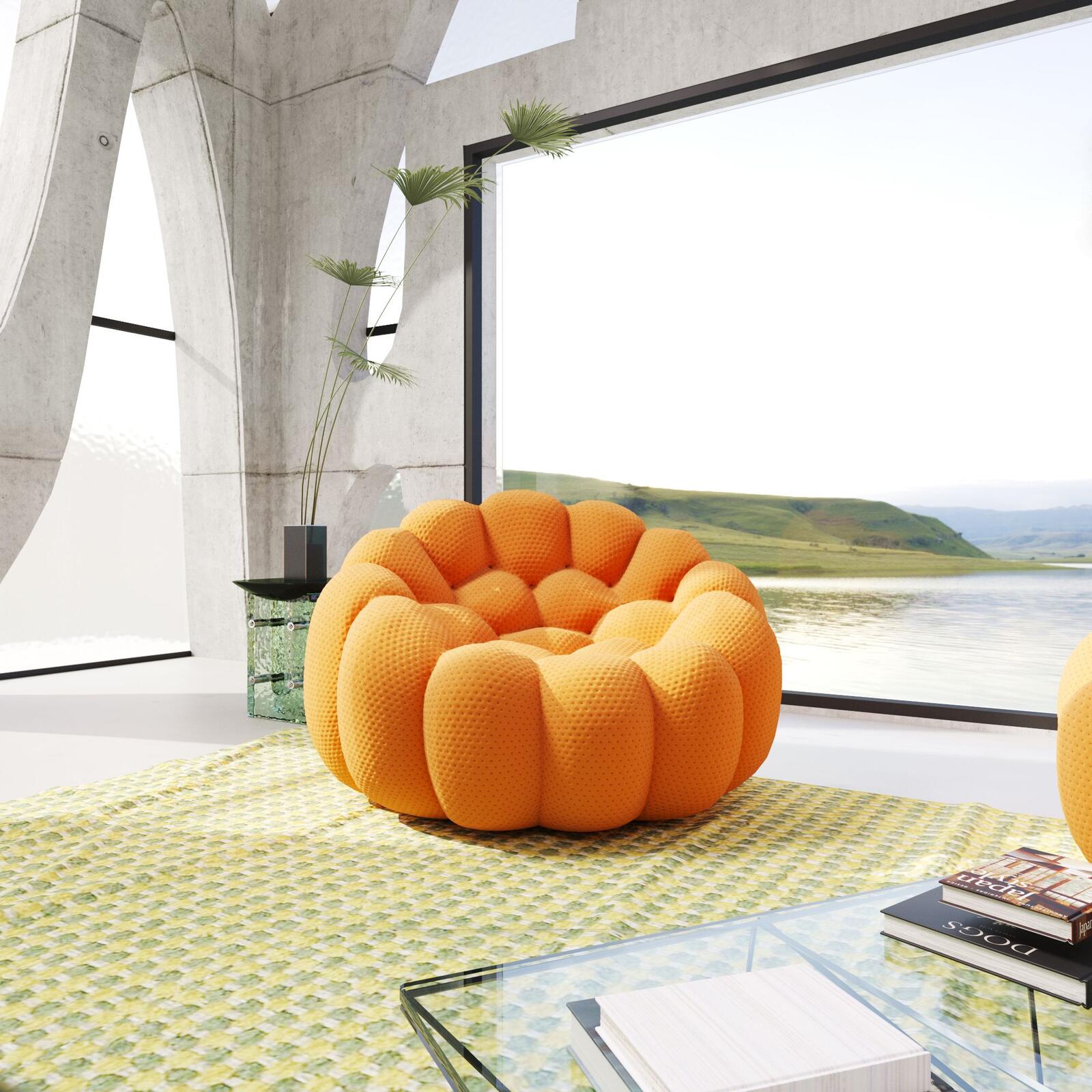 Bubble Armless Sofa | Supportive Comfort | Single Seat - PDX Furnish
