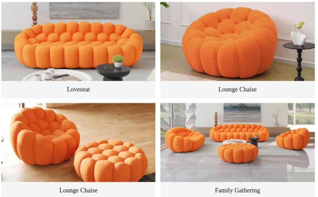 Bubble Armless Sofa | Supportive Comfort | Single Seat - PDX Furnish