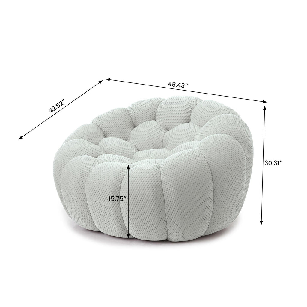 Bubble Armless Sofa | Supportive Comfort | Single Seat - PDX Furnish