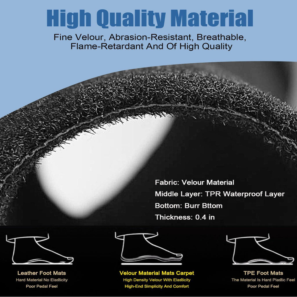 Cloth Car Floor Mats Carpet Full Set Fit for Ford Explorer, 2015 - 2019 - PDX Furnish