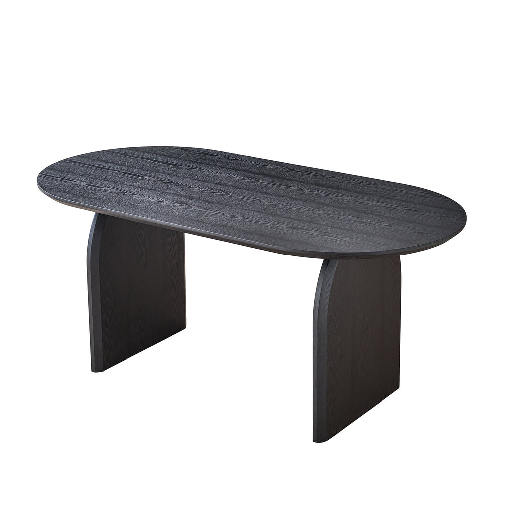 Curved Leg Oval Dining Table, Solid Wood, Brand NEW! - PDX Furnish