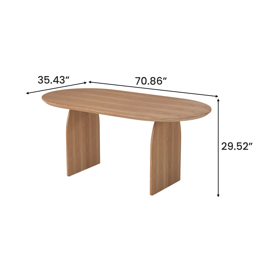 Curved Leg Oval Dining Table, Solid Wood, Brand NEW! - PDX Furnish