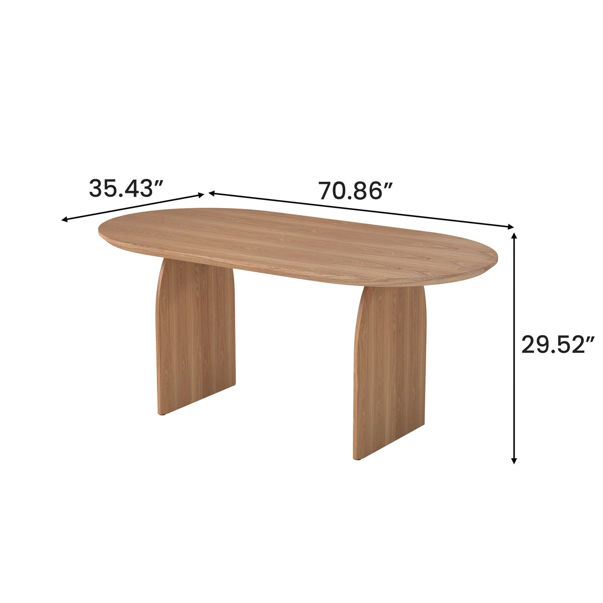 Curved Leg Oval Dining Table, Solid Wood, Brand NEW! - PDX Furnish
