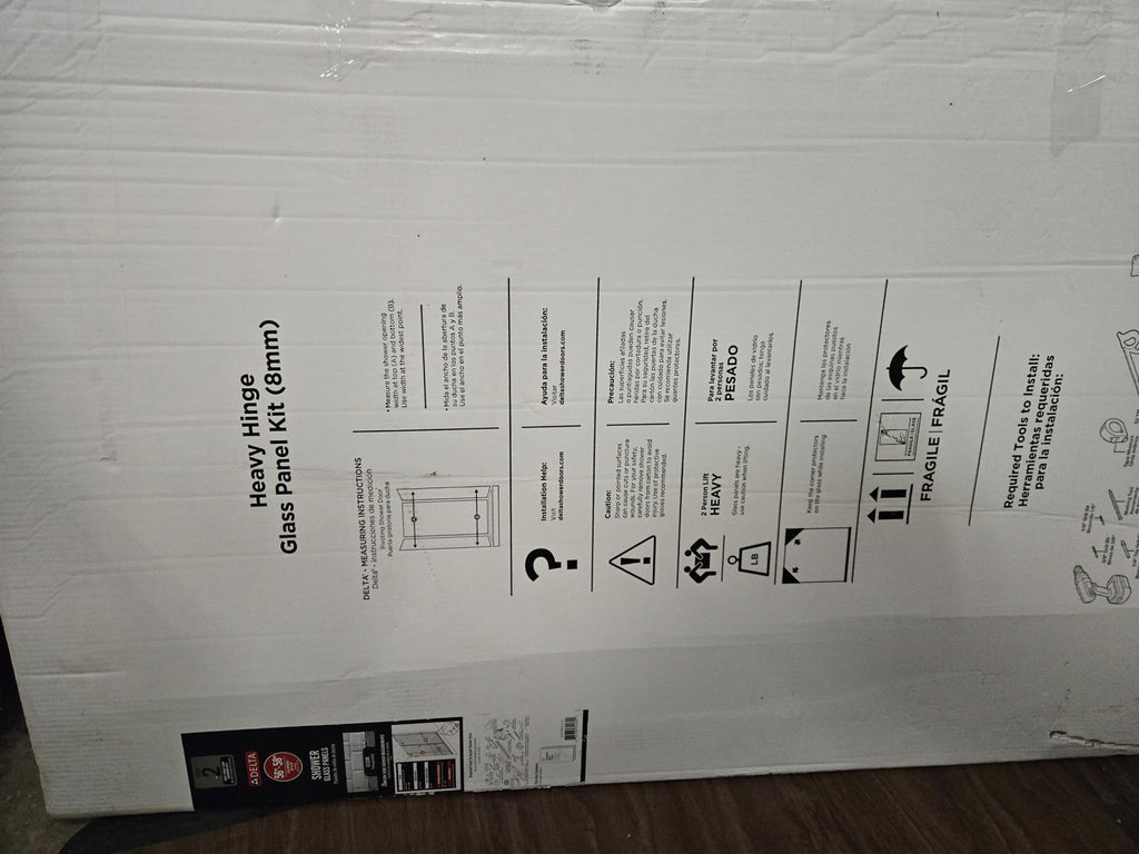Delta Heavy Hinge Door, Brand New, 56 - 58" Opening, Glass only - PDX Furnish