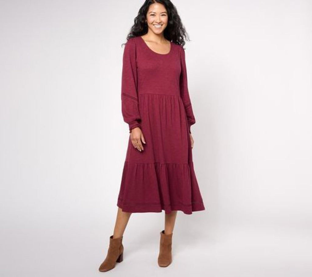 Denim & Co. Canyon Retreat Dress, Black, Size 2X - PDX Furnish