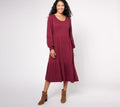 Denim & Co. Canyon Retreat Dress, Black, Size 2X - PDX Furnish