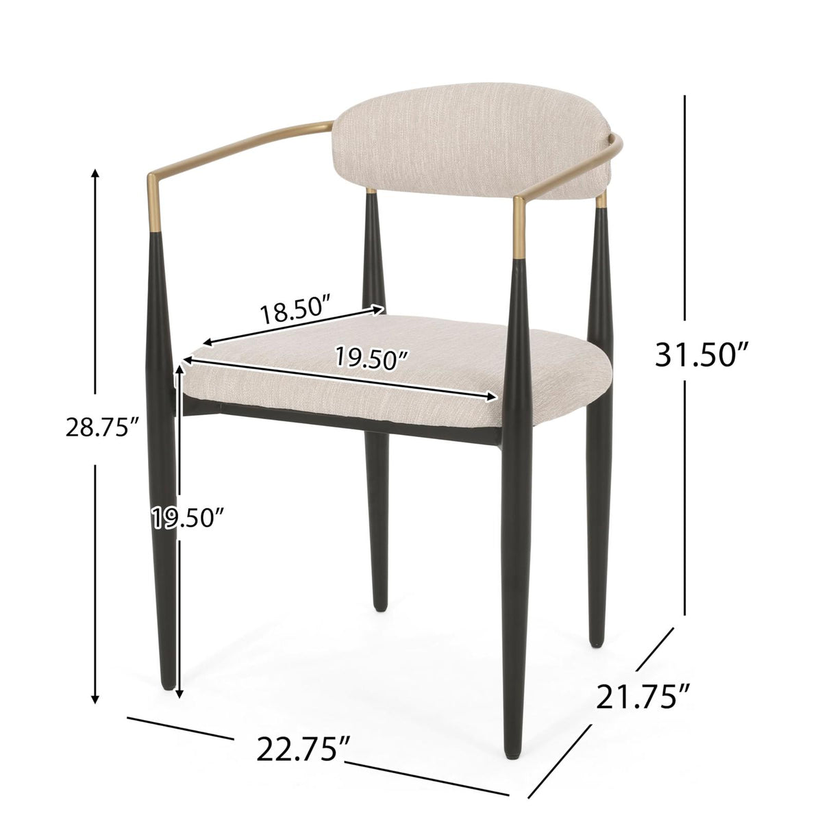 Christopher Knight Home Gertru Dining Chairs, Set of 2,  Beige