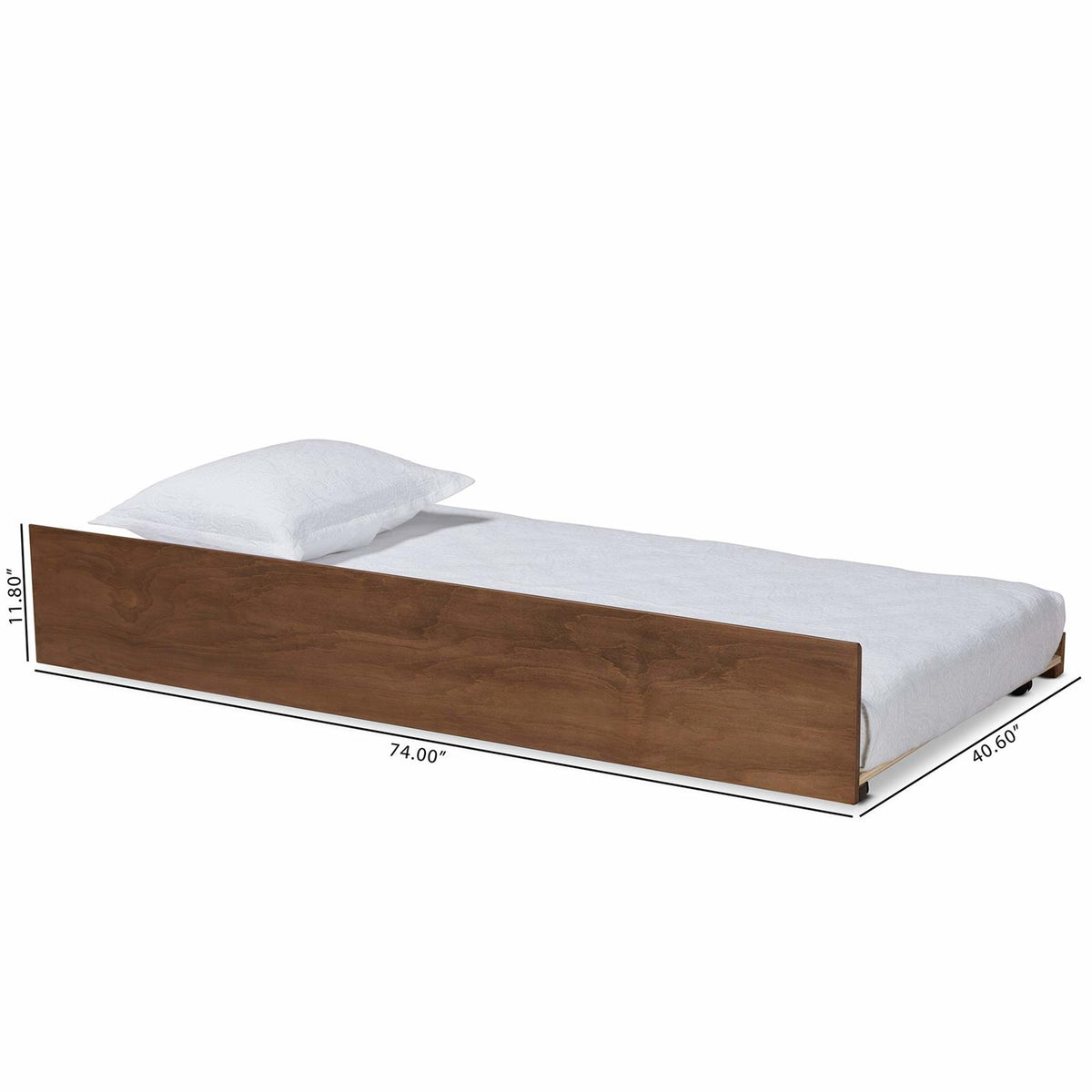 Baxton Studio Trundles, Twin, Walnut