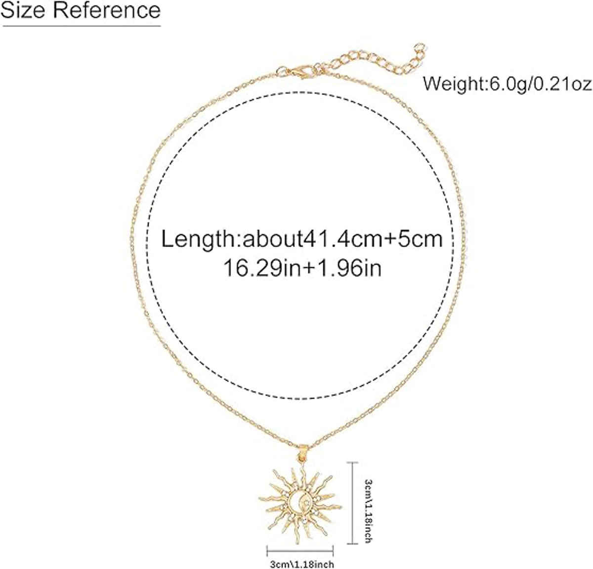 14K Gold Pendant Necklace for Women - Dainty Tiny Pendant Choker