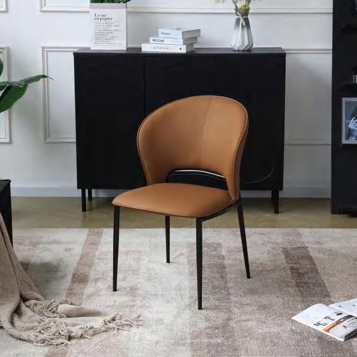 2 x Taupe Faux Leather Dining Chairs, FREE SHIPPING!