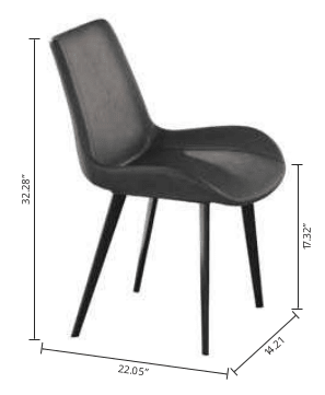 Faux Leather Dining Chairs, Set of 2 - PDX Furnish