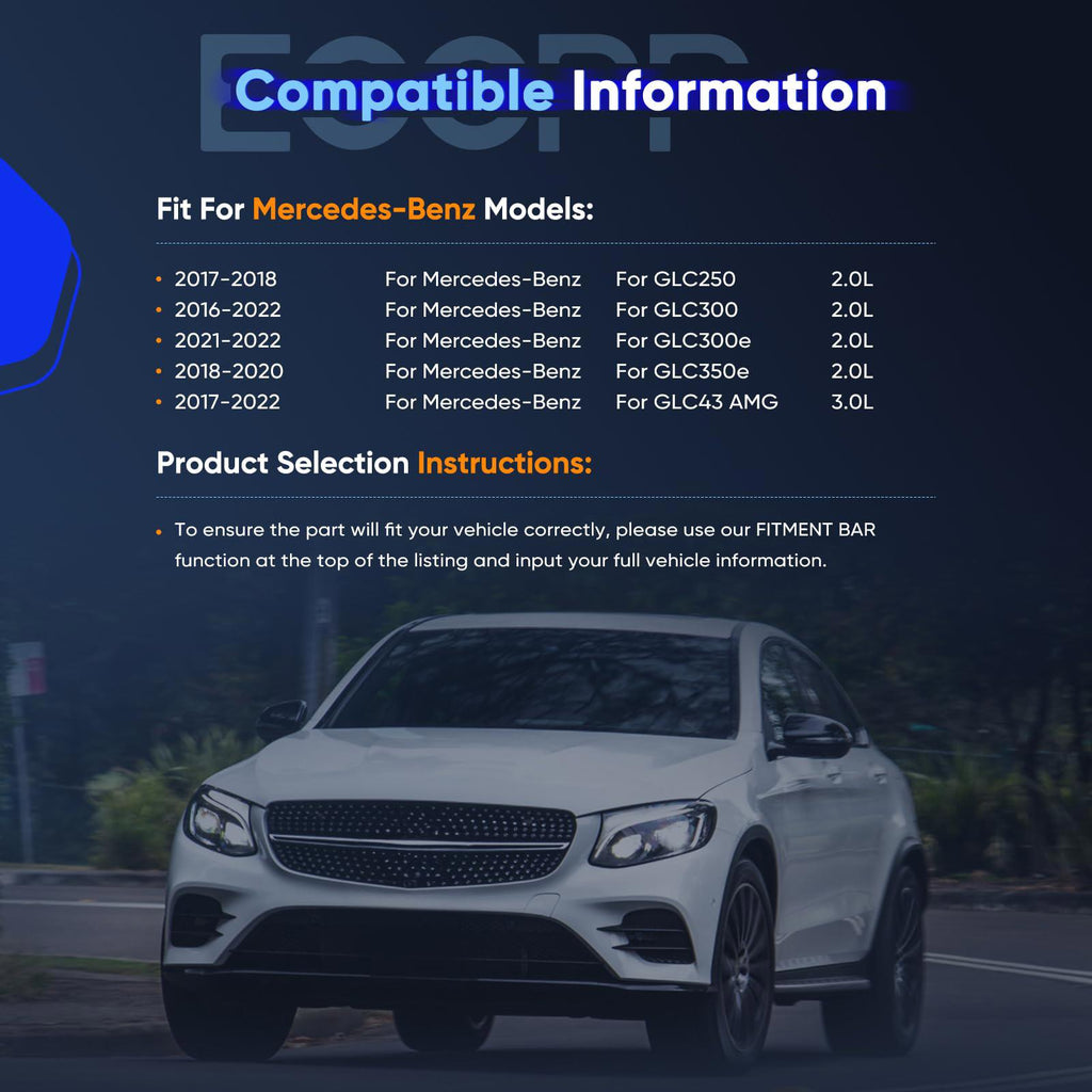 ECCPP Cargo Cover for Mercedes-Benz GLC Series 2016-2022 (NOT GLC Coupe Series)