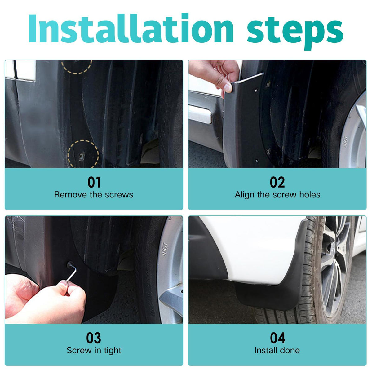 Mud Flaps Compatible with 2026 Hyundai Palisade