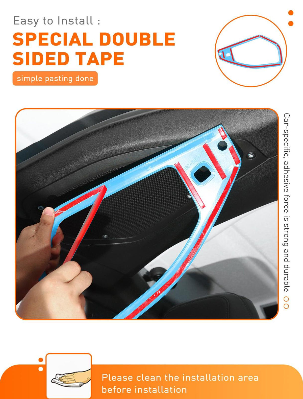 Overhead Soundbar Trim for 2024+ Jeep Wrangler (JL) & Gladiator (JT), Sky Blue