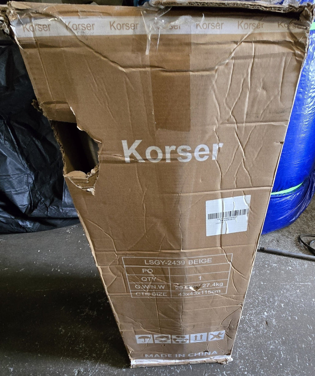 Korser Boneless Couch with Deep Seat, Right Side + Footstool - PDX Furnish