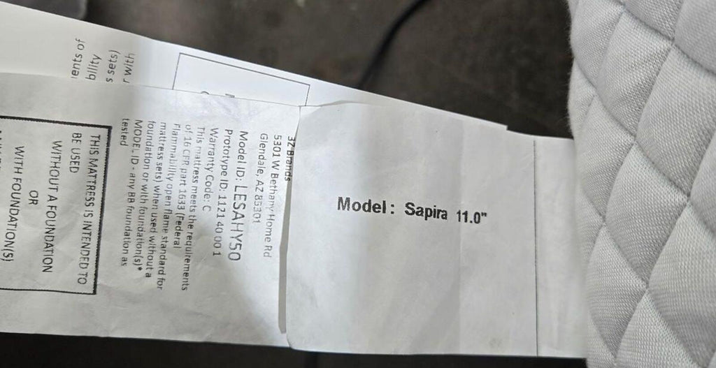 Leesa Sapira Hybrid Queen mattress, Like New Condition - PDX Furnish