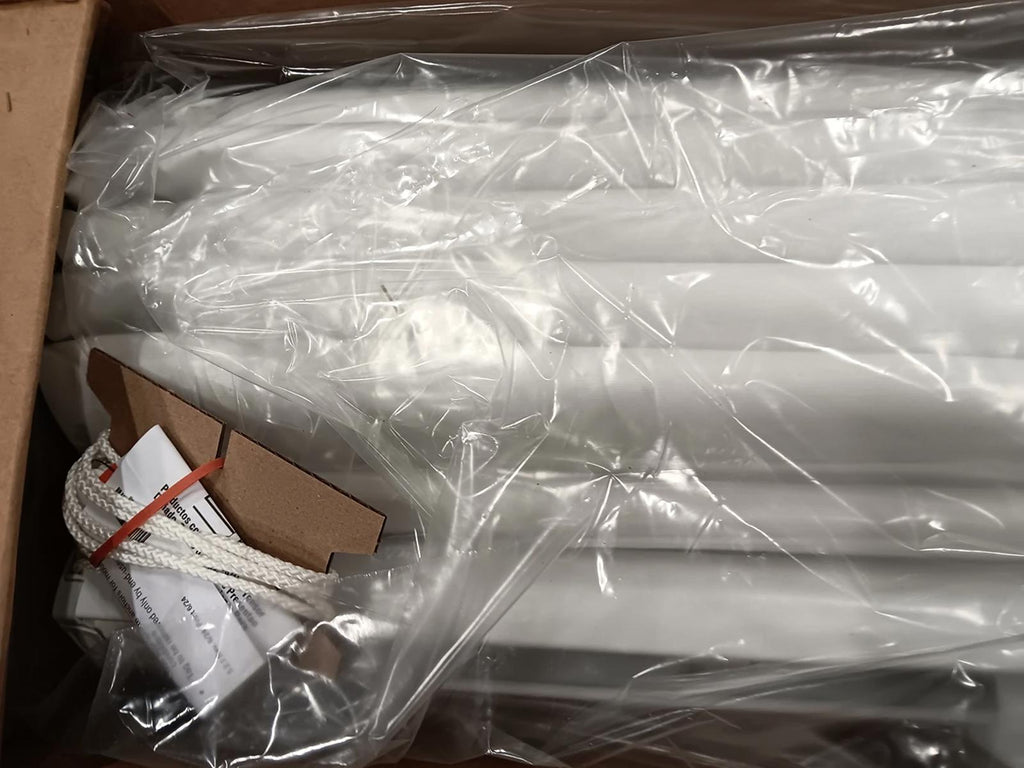 Levolor flat roman shades, White, 46x46 - PDX Furnish