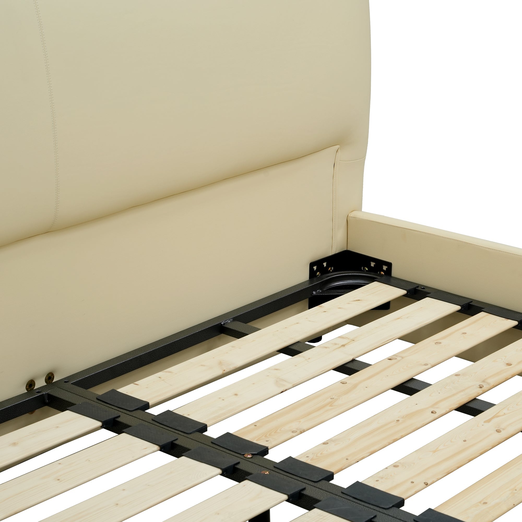 Luxury minimalist bed frame, premium leather, brand new! - PDX Furnish