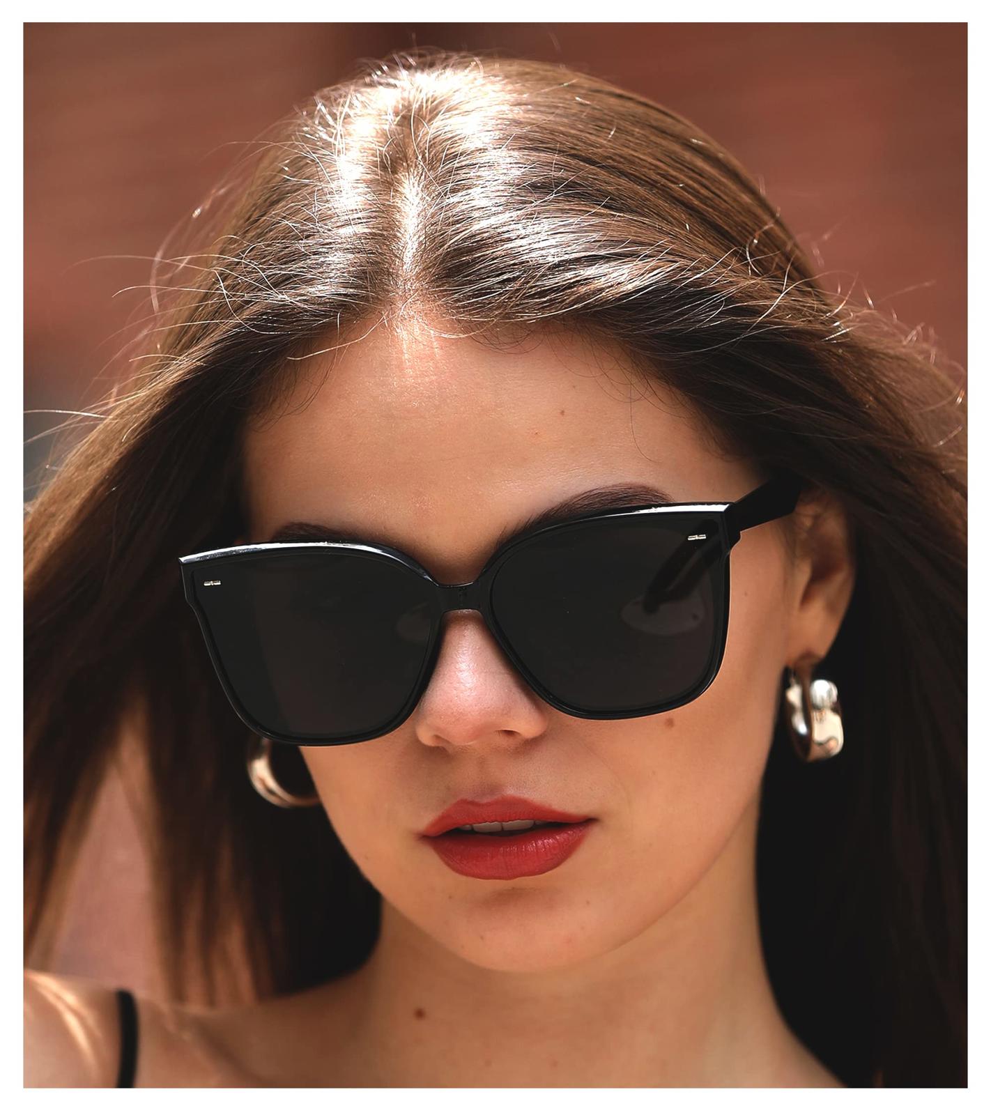 Mazzen Polarized Sunglasses, Black Grey Lenses with Black Frame - PDX Furnish