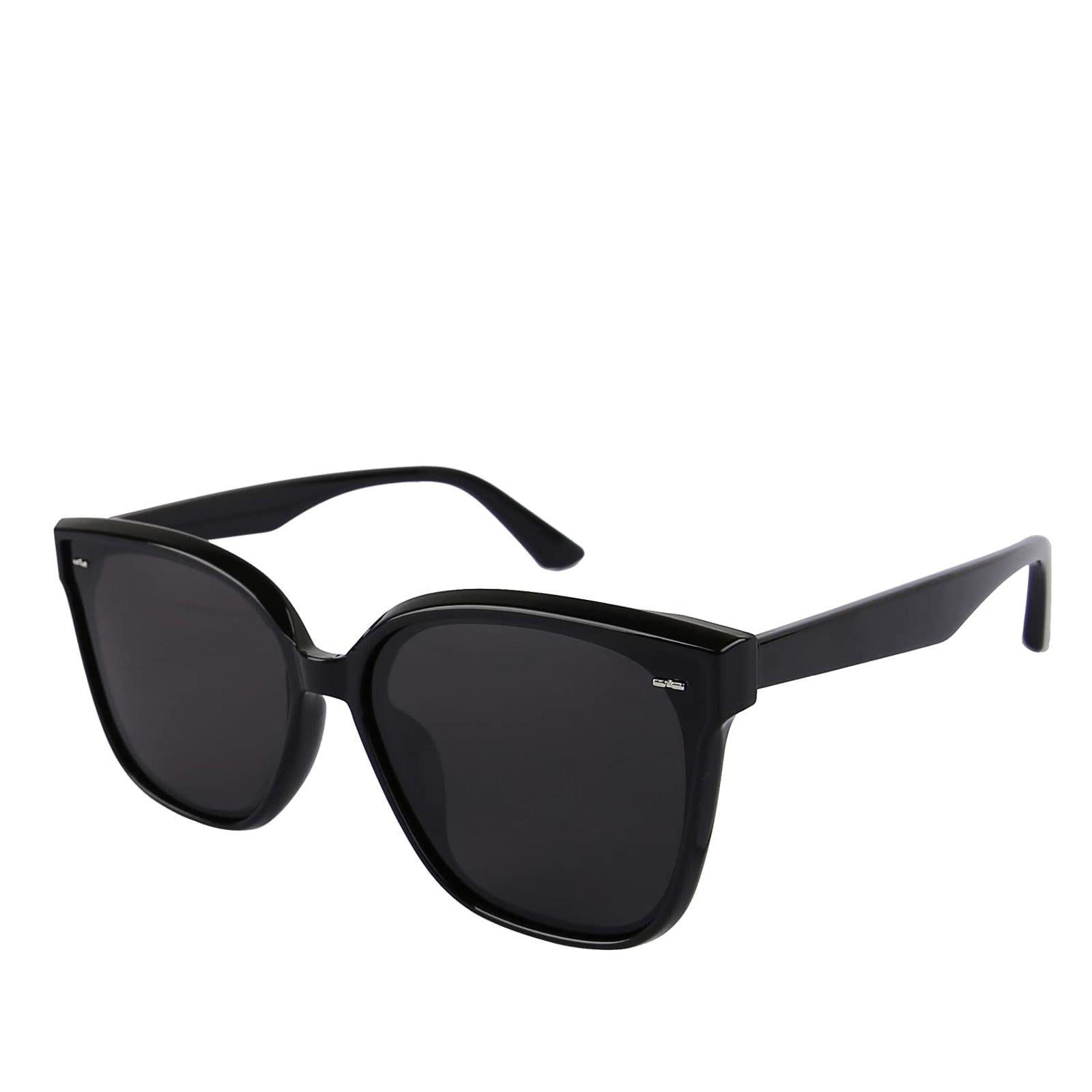 Mazzen Polarized Sunglasses, Black Grey Lenses with Black Frame - PDX Furnish