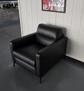 Natuzzi Editions Fascino - C008 leather chair, Black - PDX Furnish