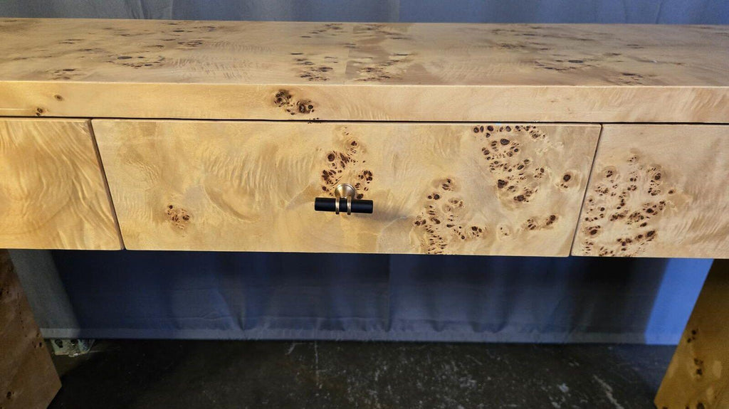 Faux Burl Coffee Table and Matching Console Table