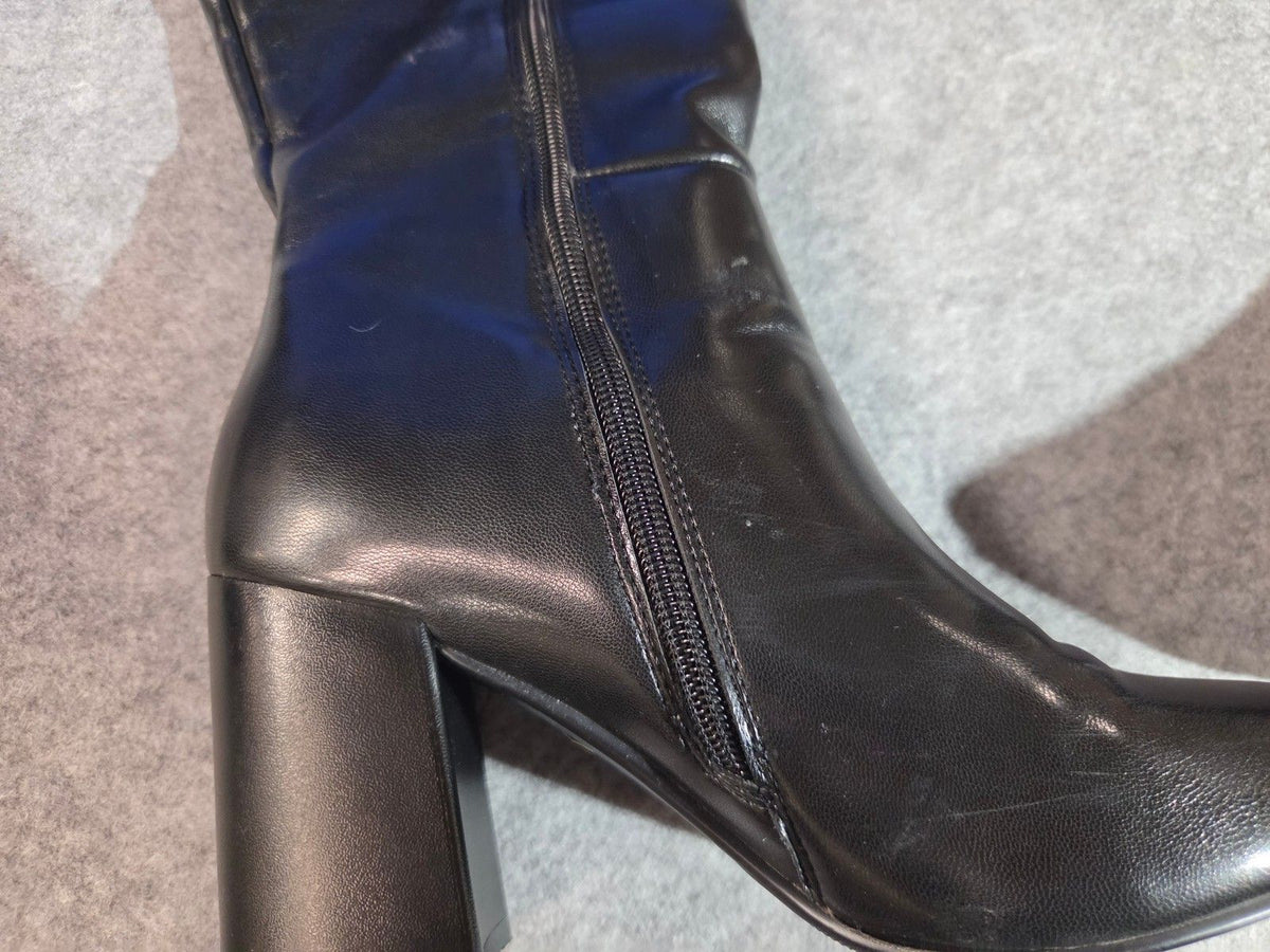 SOVANYOU Black Knee High Boots, 6