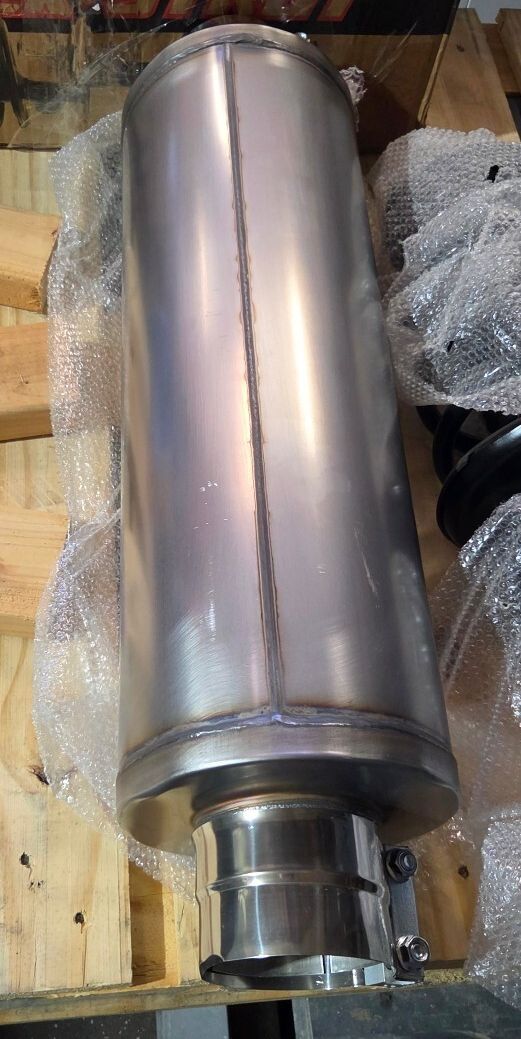 4" Stainless Steel Performance Exhaust Muffler Resonator 30" Length – NEW