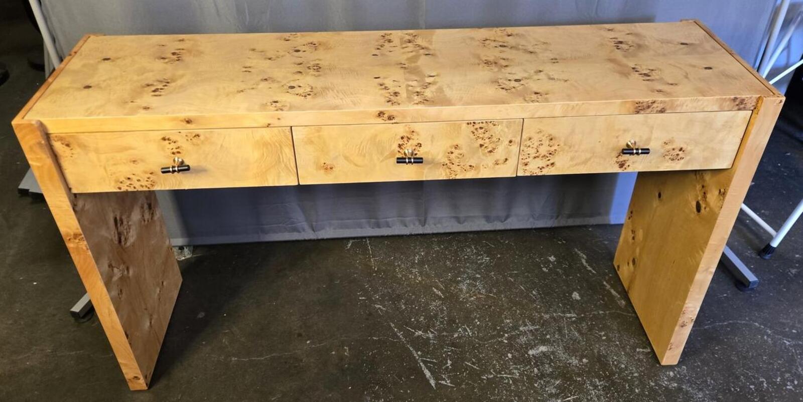 Faux Burl Coffee Table and Matching Console Table