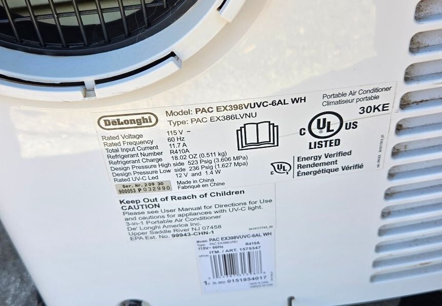 De'Longhi Pinguino UV-Carelight 3-in-1 Portable Air Conditioner