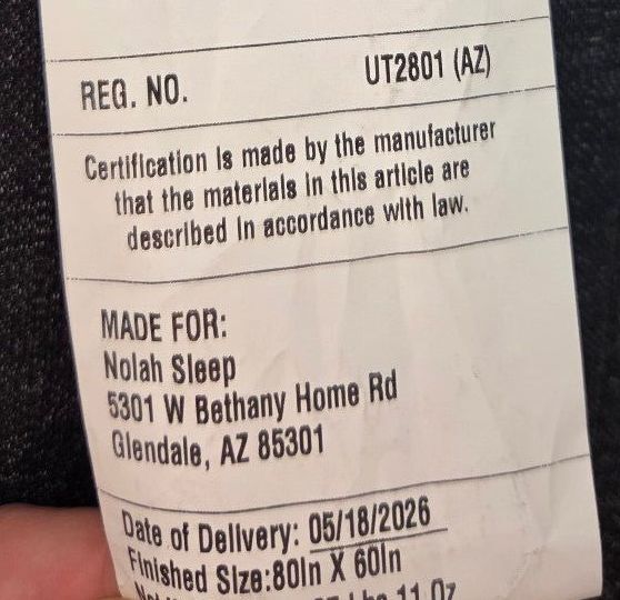 Nolah Evolution 15" Queen mattress, Like New Condition