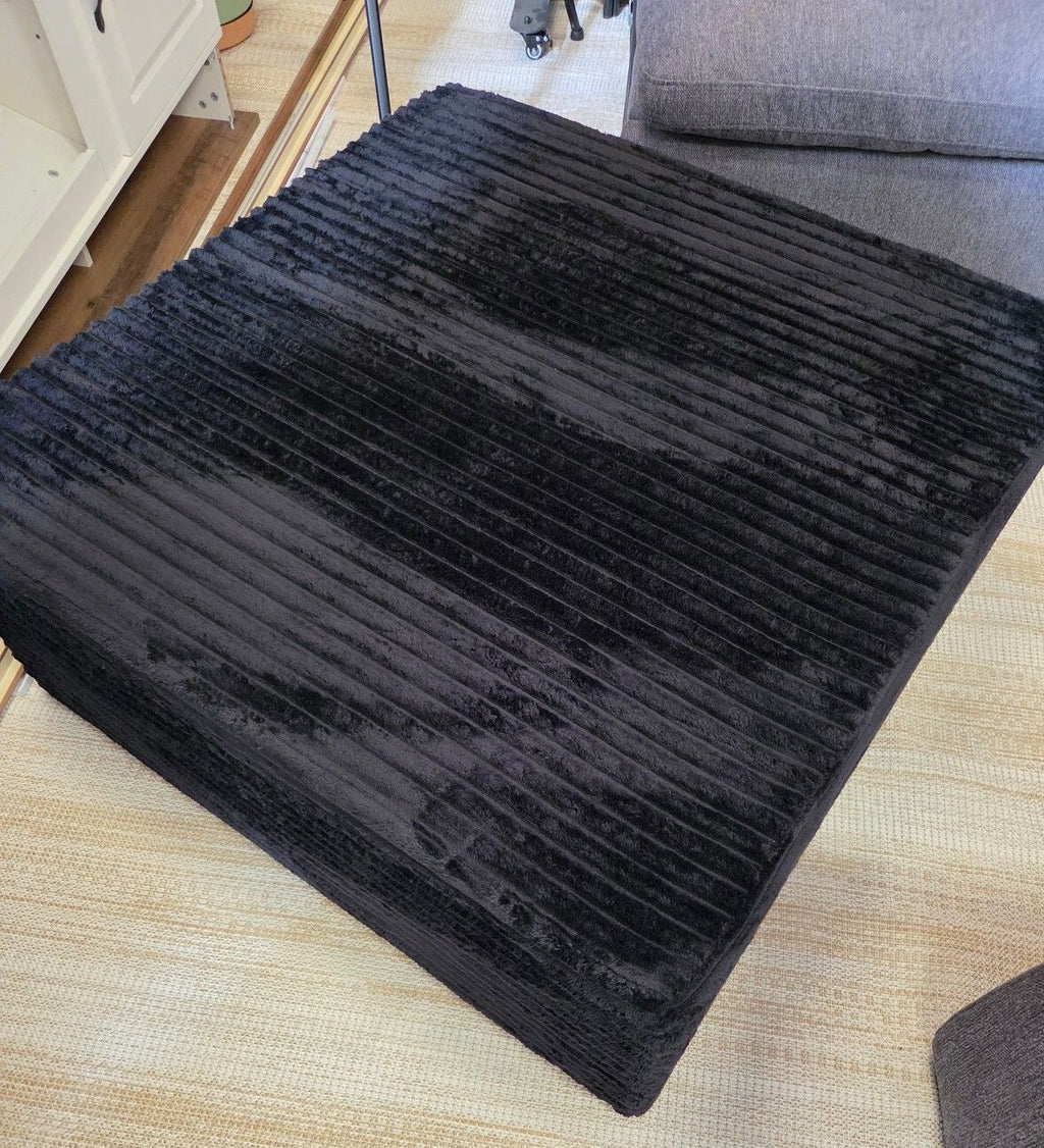 Boneless Ottoman, Black. New condition