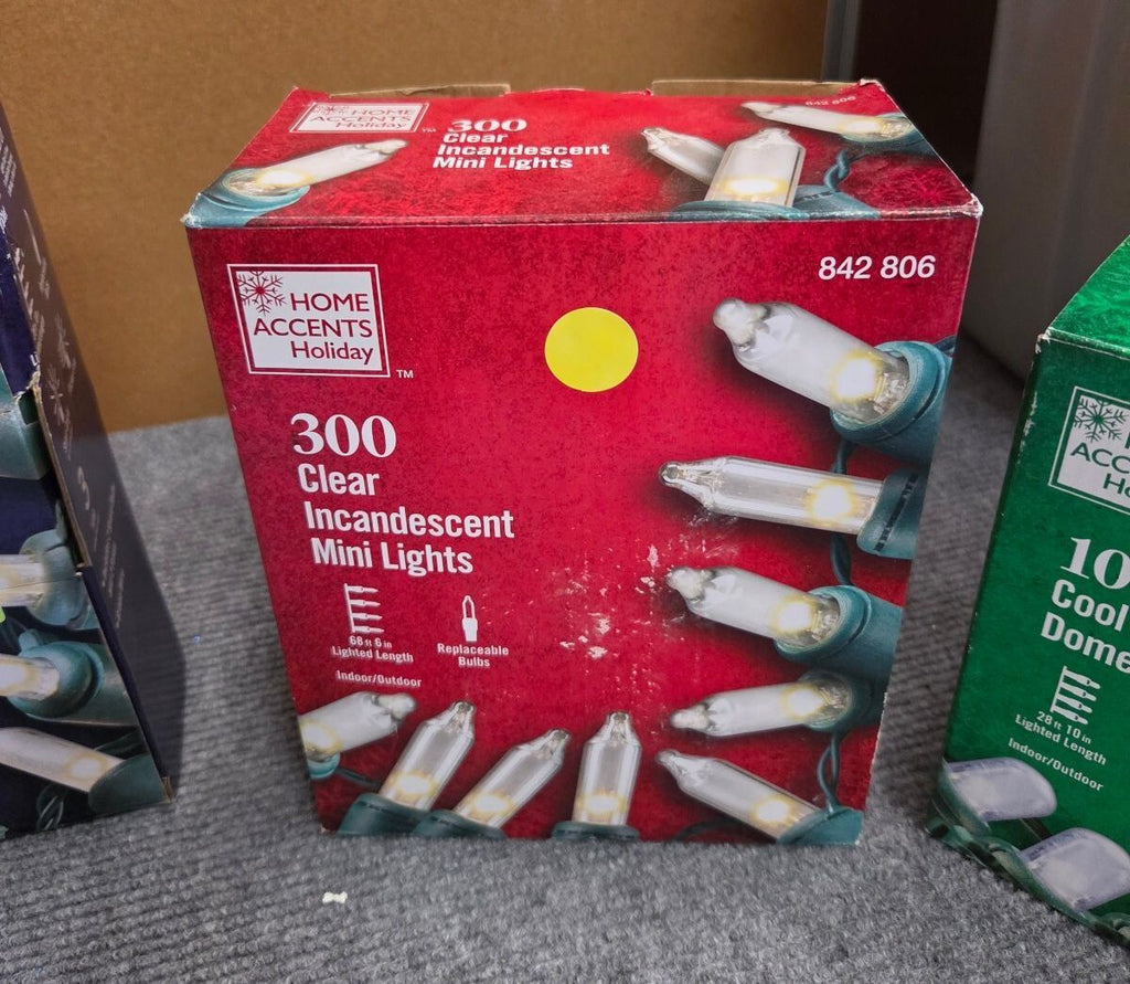Christmas Lights Variety – LED & Incandescent Sets (NEW/Open Box)