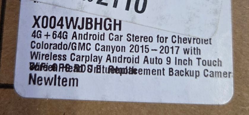 9" Android Touchscreen Car Stereo for 2015-2017 Chevy Colorado & GMC Canyon