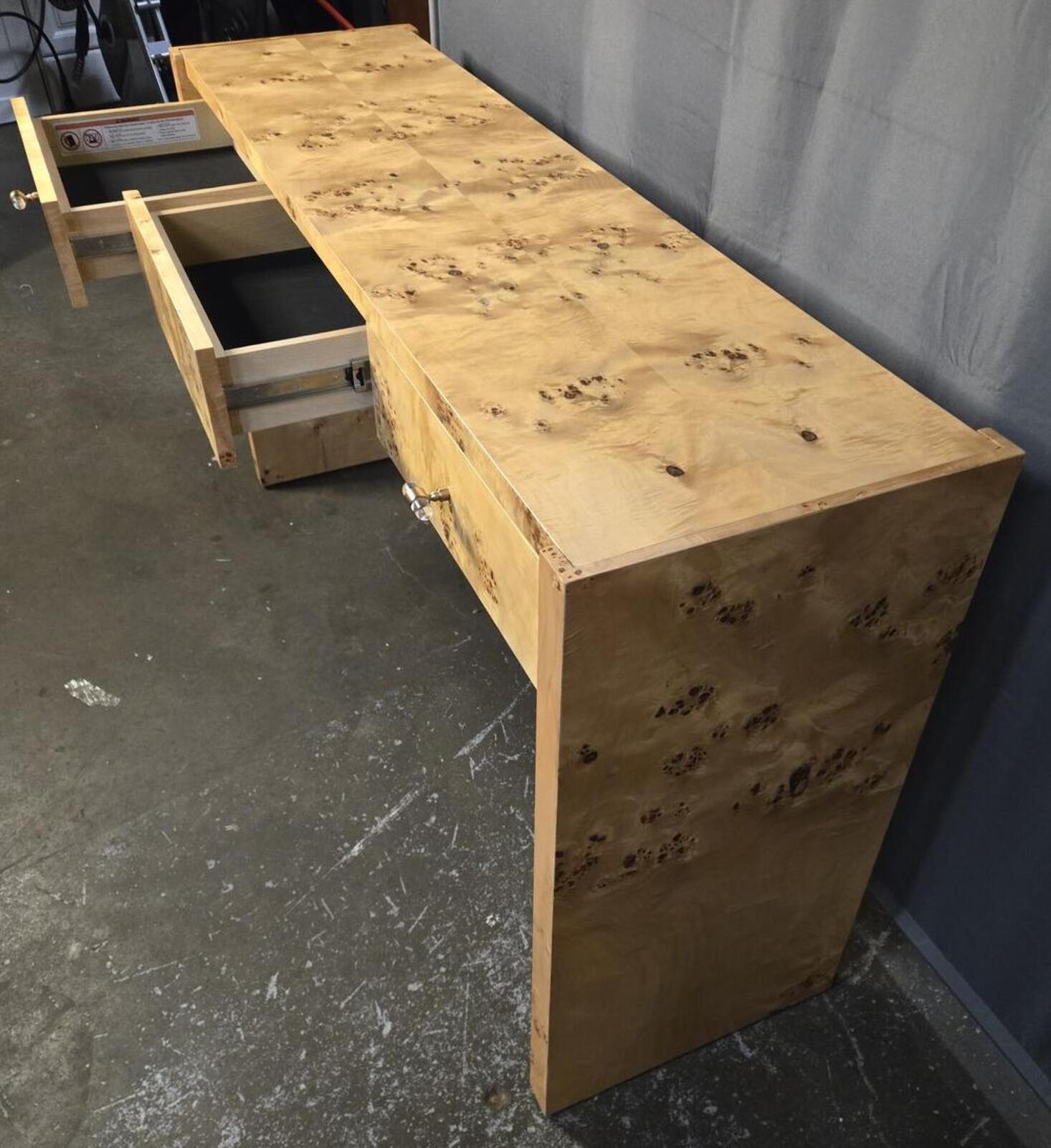 Faux Burl Coffee Table and Matching Console Table